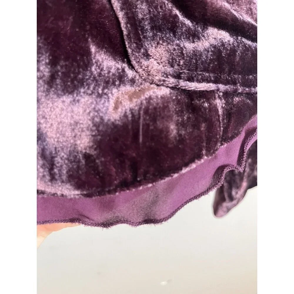 Retro Velvet Jacket S Purple‎ Y2K Preppy Feminine Coquette Festive Holiday 80s